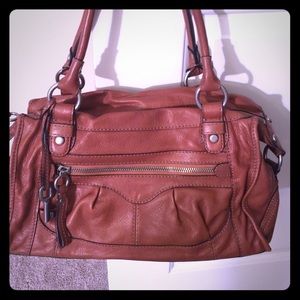 Fossil leather handbag
