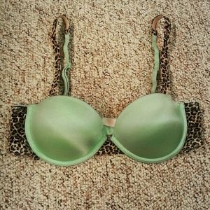 SALE The Flirt mint & leopard pushup multiway bra!