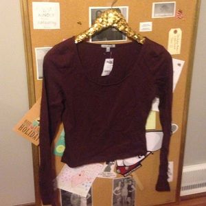 SOLD Long sleeve maroon midi shirt