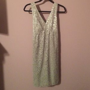 Silver lace dress
