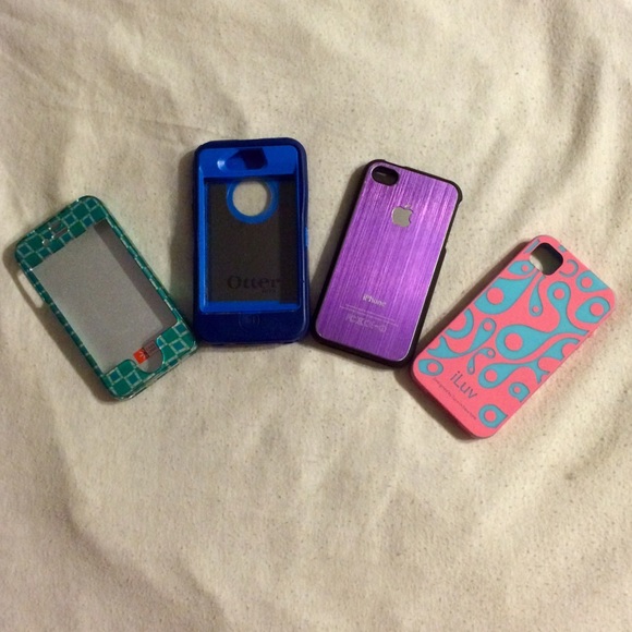 IPhone Cases! Pink, Green, Blue and purple.