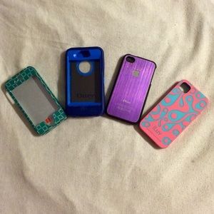 IPhone Cases! Pink, Green, Blue and purple.