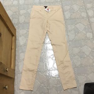 High wasted peach skinnies