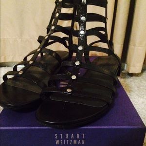 Stuart Weitzman Caesar Black Napa Size 8.5