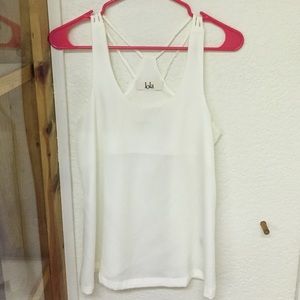 White cutout tank