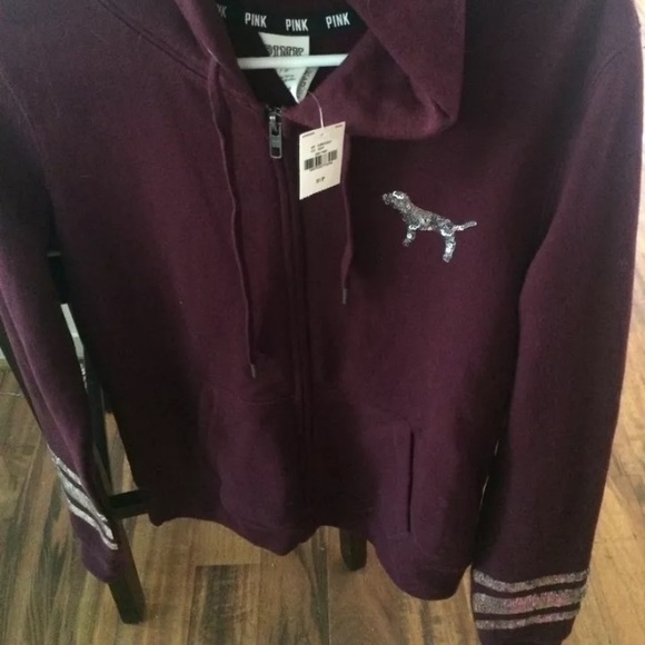 *SOLD*Nwt Victoria's Secret PINK burgundy - Picture 2 of 3