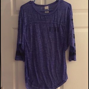 PINK 3/4 sleeve purple shirt NWOT