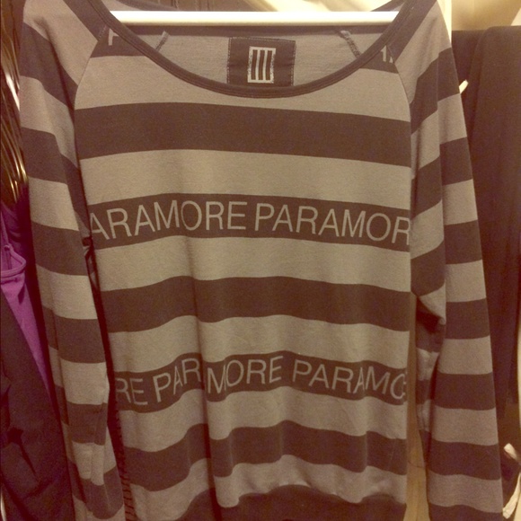 Grey & Black striped Paramore sweater