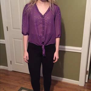 Eyeshadow Purple and Gold top