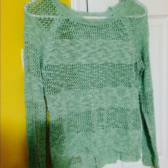 Mint green knit top - Picture 3 of 4