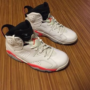 White/ Infrared Black Jordan's