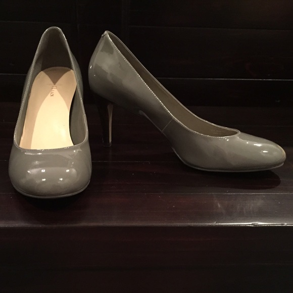 Cole Haan grey patent Nike air pumps
