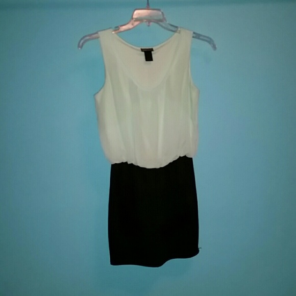 Minty Blue and Black Dress