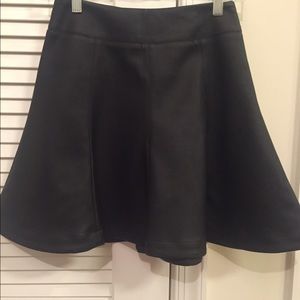 Express Faux Leather Skater Skirt