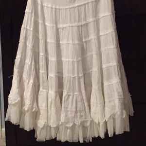 White tiered skirt