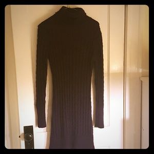 Dark purple sweater dress