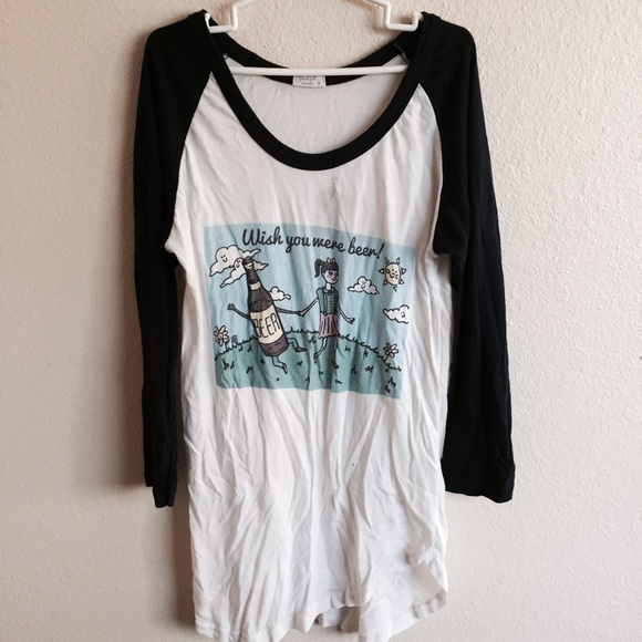 Brandy Melville Wish You Were Beer Brooke Top
