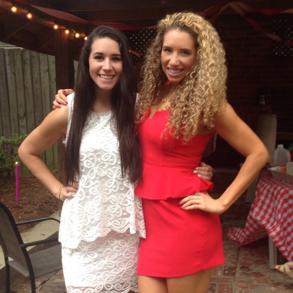 Red Peplum Dress - perfect for a graduation! - Picture 2 of 3