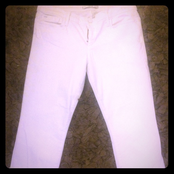 Joe's jeans cropped white pants