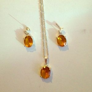 Necklace and earrings