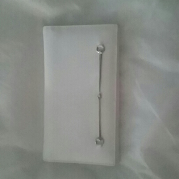 Gucci white leather horsebit wallet