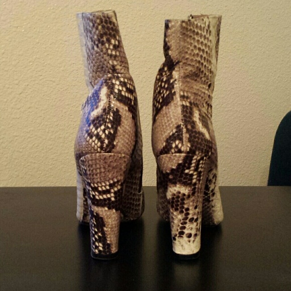 Zara Snakeskin Ankle Boots - Picture 3 of 4