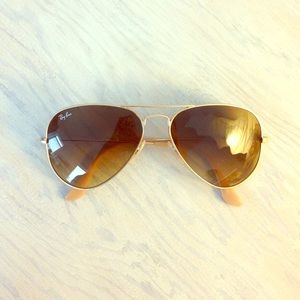 Ray Ban Aviator Gradient Sunglasses *Auth*