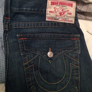 Men true religion orangestitch sz 38/33 hem to 31