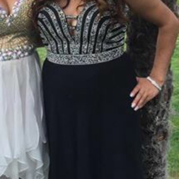 Prom dress #prom dress long black sparkly! - Picture 1 of 1