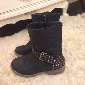 Steve Madden look alike black studded boots