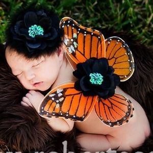 Infant photo prop Monarch wings