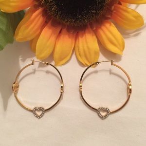 Juicy Couture gold hoop earrings