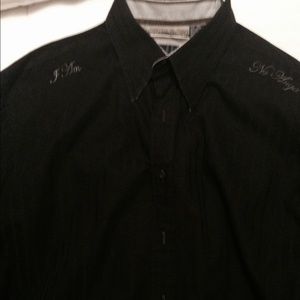 Men's black dress shirt English laundry sz XXL