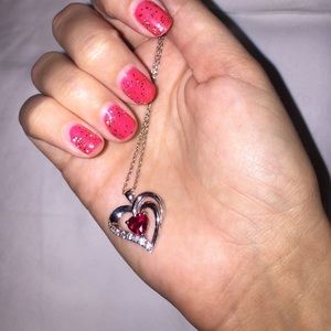 Pink heart necklace 💖