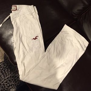 White Hollister Sweatpants