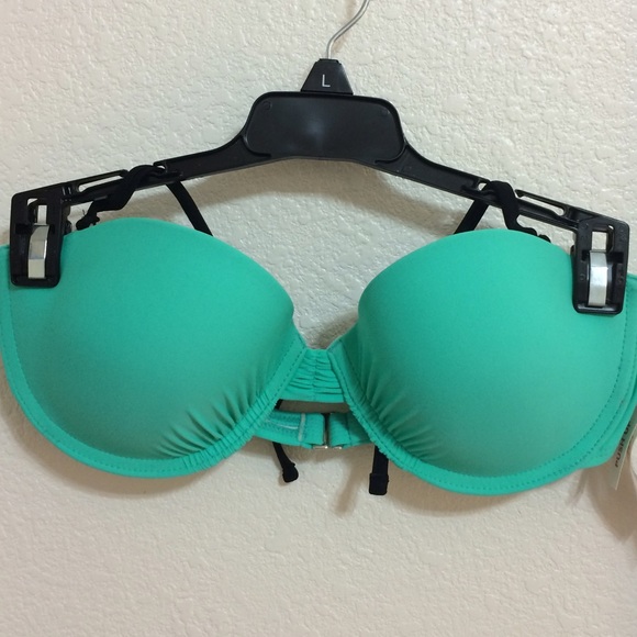 NWT Teal Bongo Push-Up Bikini Top