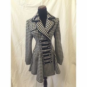 lulu's houndstooth winter coat