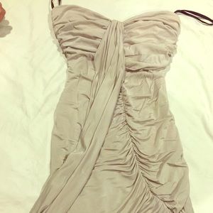 Bebe Dress - Sliver Glitter/Spandex/Scooped Back