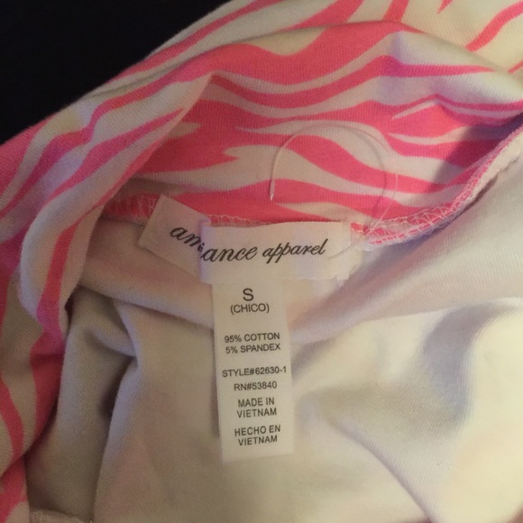 Pink and white zebra print skirt. Size small. - Picture 2 of 3