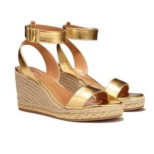 Lilly Pulitzer for target gold wedge shoe
