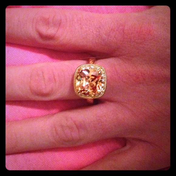 Peach cocktail ring
