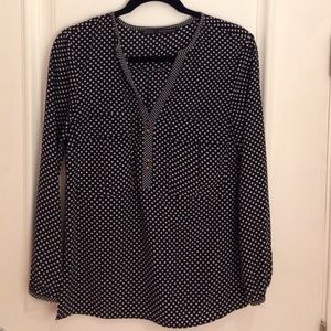 Zara Polka Dotted Utility Blouse