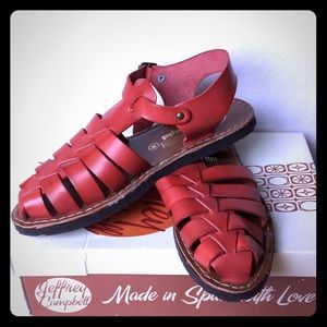 Jeffrey Campbell Fisherman Sandal, Red, 8M