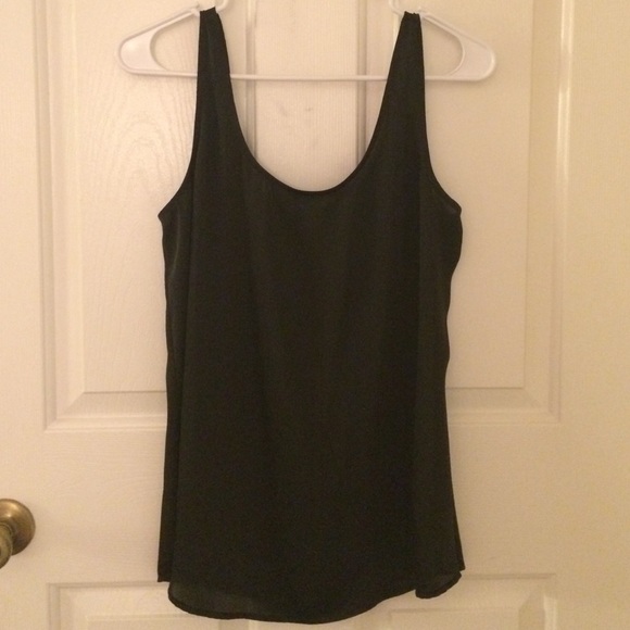 Black silky tank top dressy