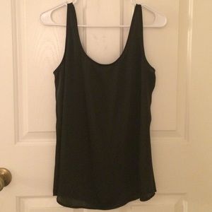 Black silky tank top dressy