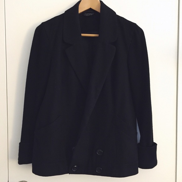 Topshop Blazer with Knit Sleeves