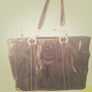 Coach Black Patent Leather Purse