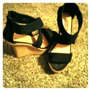 Cute black wedges