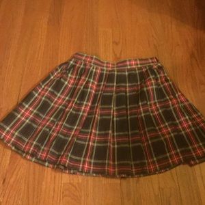 Vintage plaid school girl skirt
