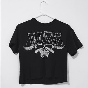 Danzig punk black and white t-shirt top